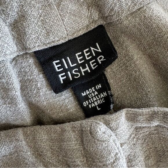 Eileen Fisher Organic Linen Wide Leg Crop Pant Size L - Picture 7 of 7